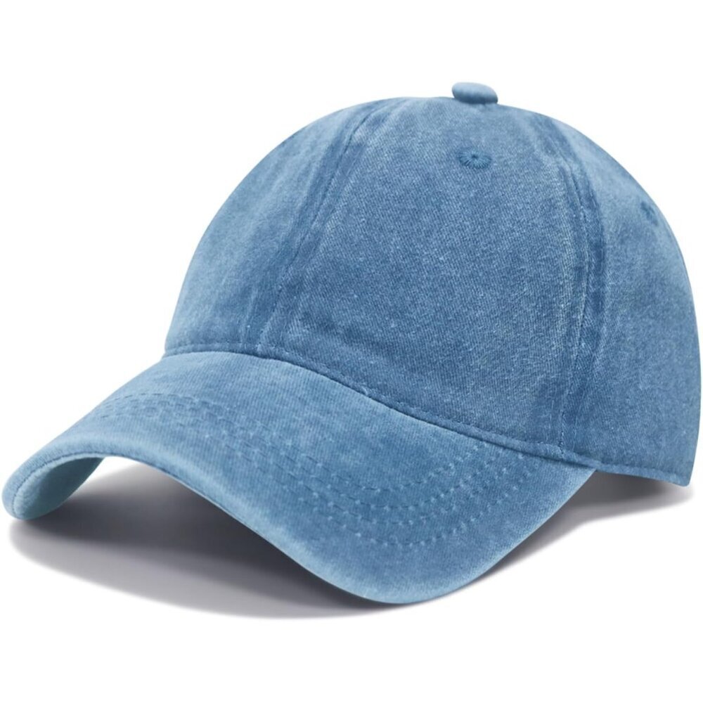 Baseball Cap Sky-blue(Washed) Golf Dad Hat Men Women Plain Cap